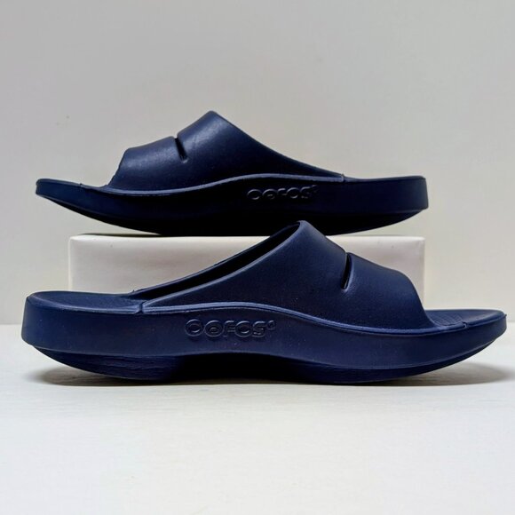 OOFOS Ooahh Unisex Slides Navy - Style 1100 main image 14